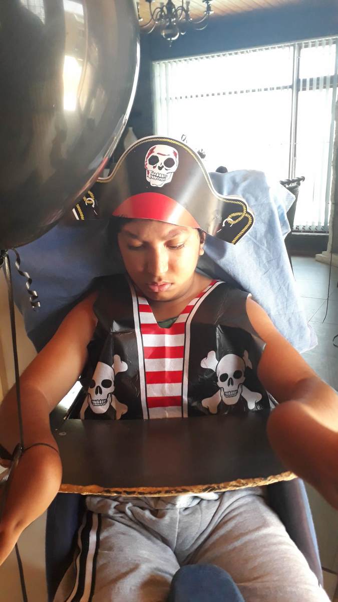 My son dressed like a pirate