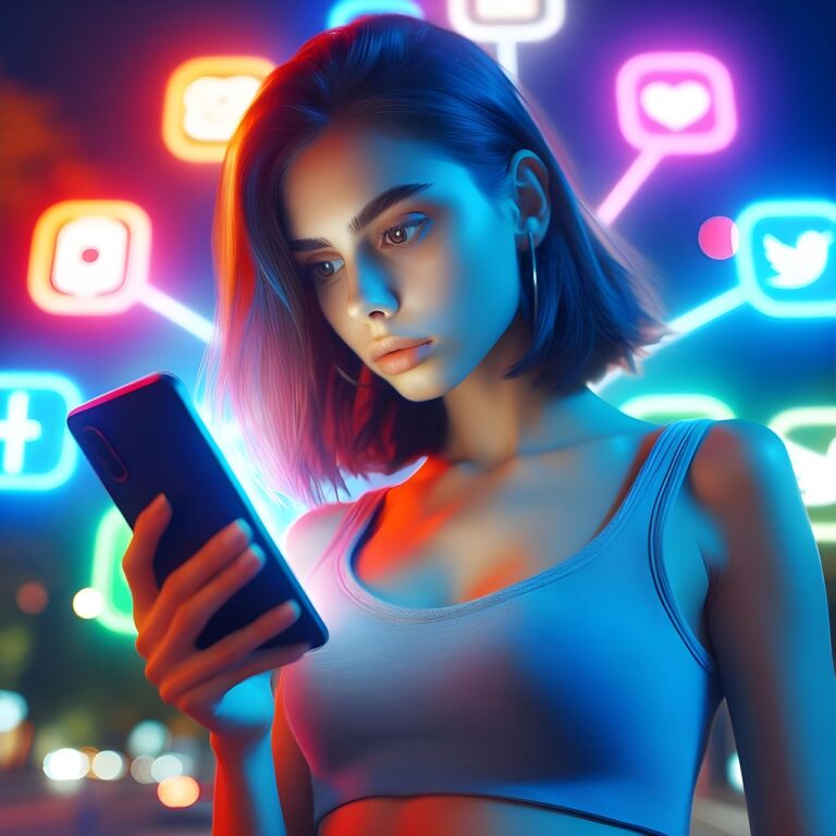 Social media pressure on teenage girl