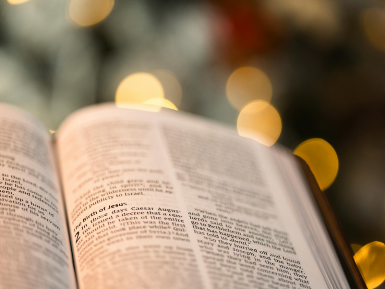 The bible depicting faith