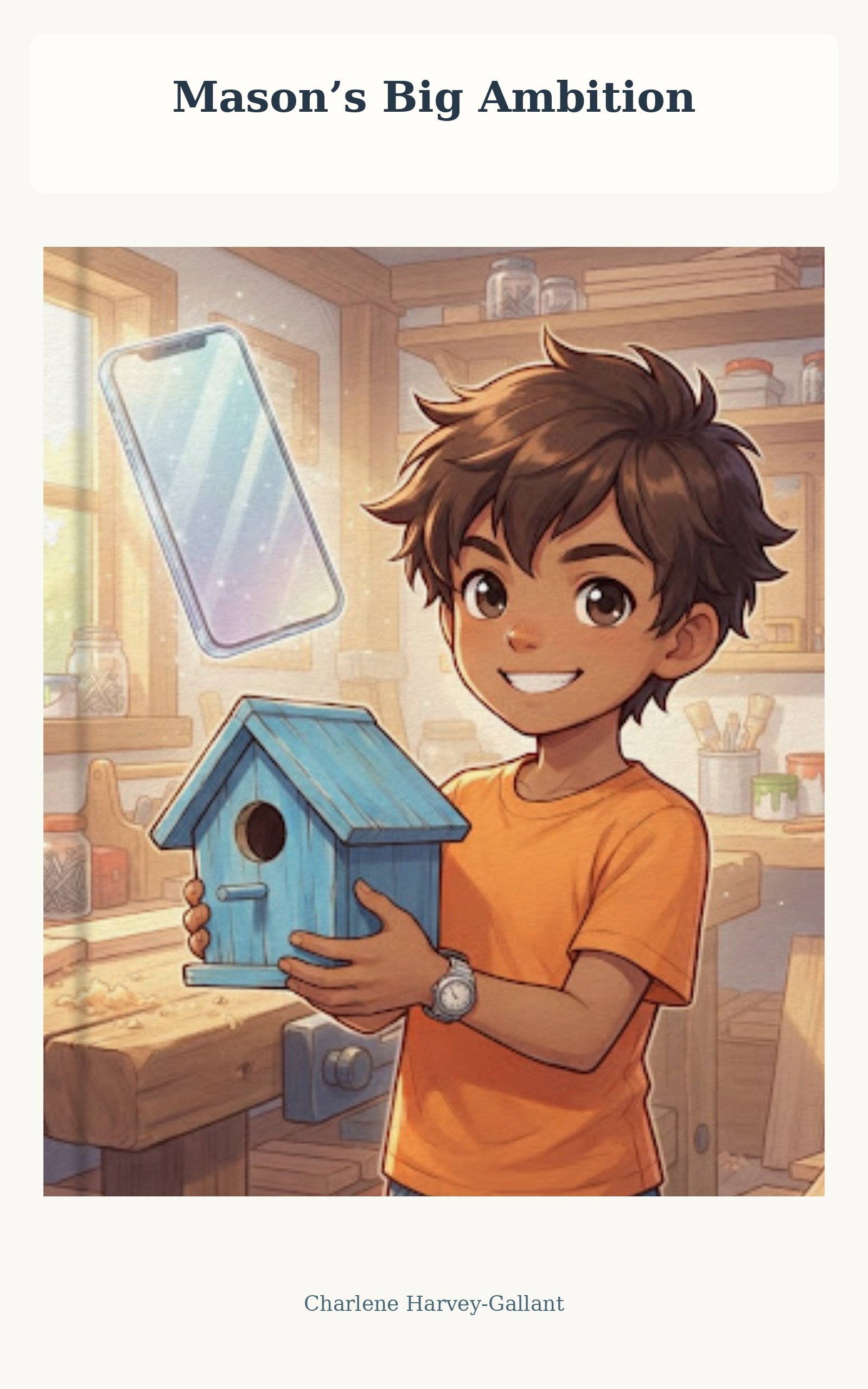 Cover of Mason’s Big Ambition by Charlene Harvey-Gallant